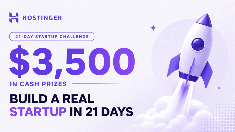 Hostinger 21-Day Startup Challenge: Rules and prizes